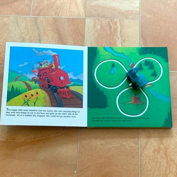 Vintage The Little Engine That Could Hard Cover Storybook and Windup Train Set - Picture 2 of 5